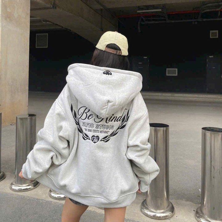 Alternative view of Áo Khoác Nỉ Form Boxy Thêu Cánh Chim Be Kinđ Tay Phồng Unisex Tp28 - Golden Dream
