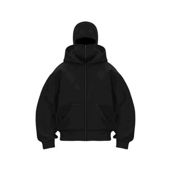 Alternative view of Áo Khoác 2 Mũ Ninjia Vải Nỉ Ngoại Dày Dặn Kín Mặt Chống Nắng Tốt Unisex Nam Nữ Tp34 - Golden Dream