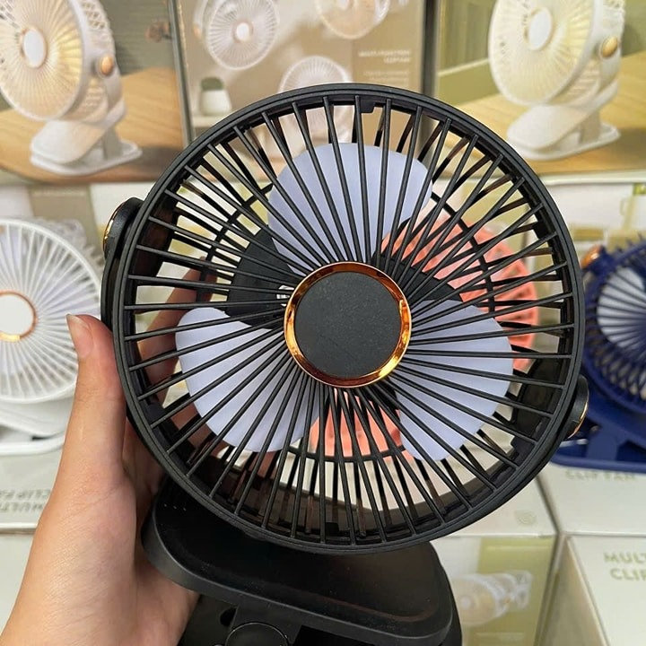 Alternative view of Quạt Tích Điện Mini Kẹp Bàn, Kẹp Xe Tiện Lợi
