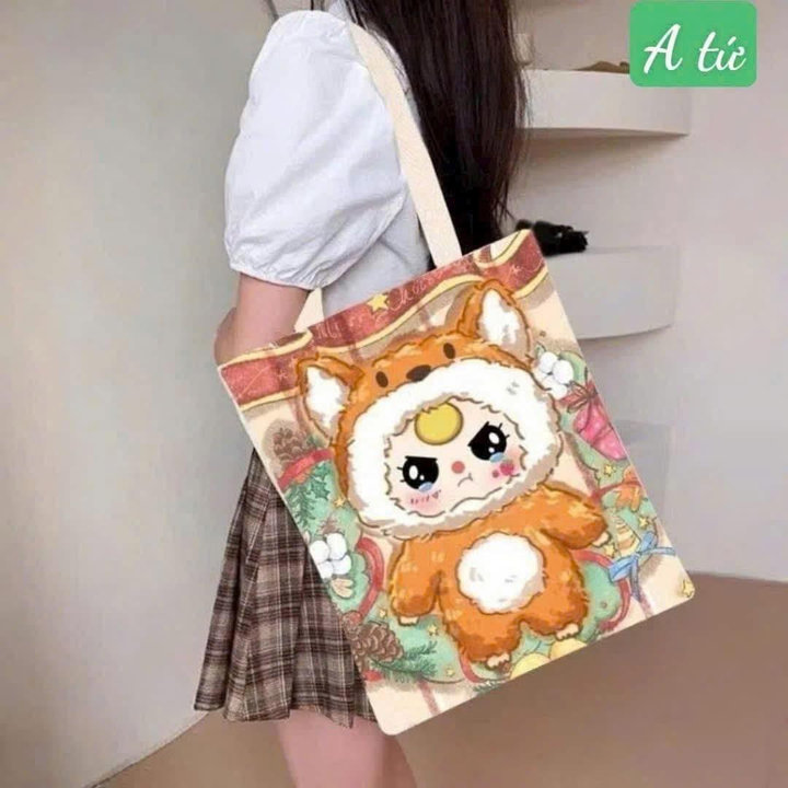 Túi Vải Hoạt Hình Kute Đựng Cả Thế Giới.