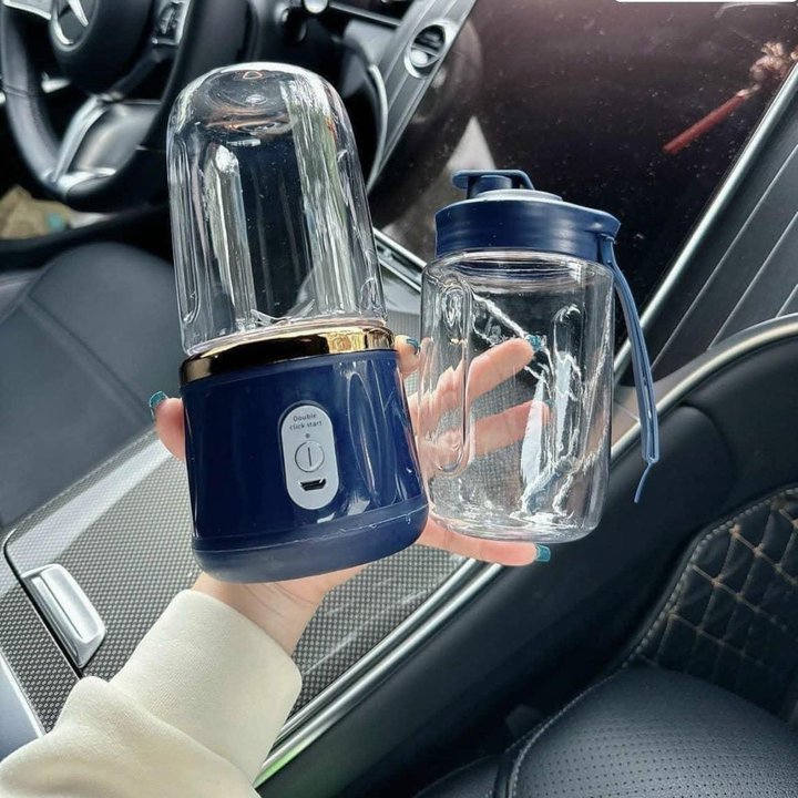 Máy Xay Sinh Tố 300ml Cầm Tay 6 Lưỡi 2 Cối - Sử Dụng Pin Sạc Cổng Usb Siêu Tiện Lợi