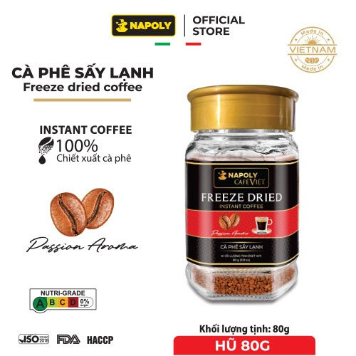 [lọ] Cà Phê Sấy Lạnh Freeze Dried 80g - Napoli Coffee