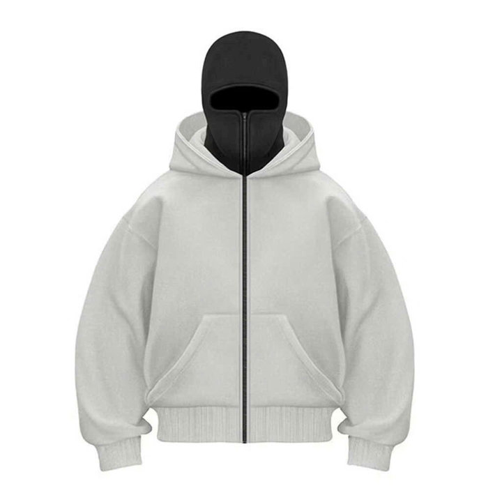 Áo Khoác Ninjia 2 Mũ Khoá Kéo Trùm Mặt Vải Nỉ Dày Dặn Unisex Nam Nữ Tp33 - Phương Store