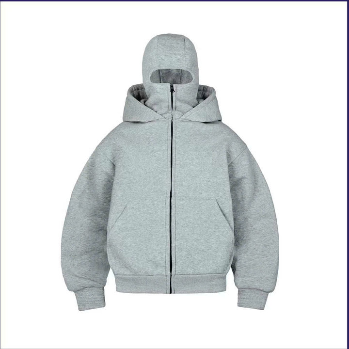 Alternative view of Áo Khoác Ninjia 2 Mũ Khoá Kéo Trùm Mặt Vải Nỉ Dày Dặn Unisex Nam Nữ Tp33 - Phương Store