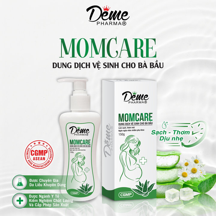 Dung Dịch Vệ Sinh Cho Bà Bầu Momcare 150g- Deme Pharma