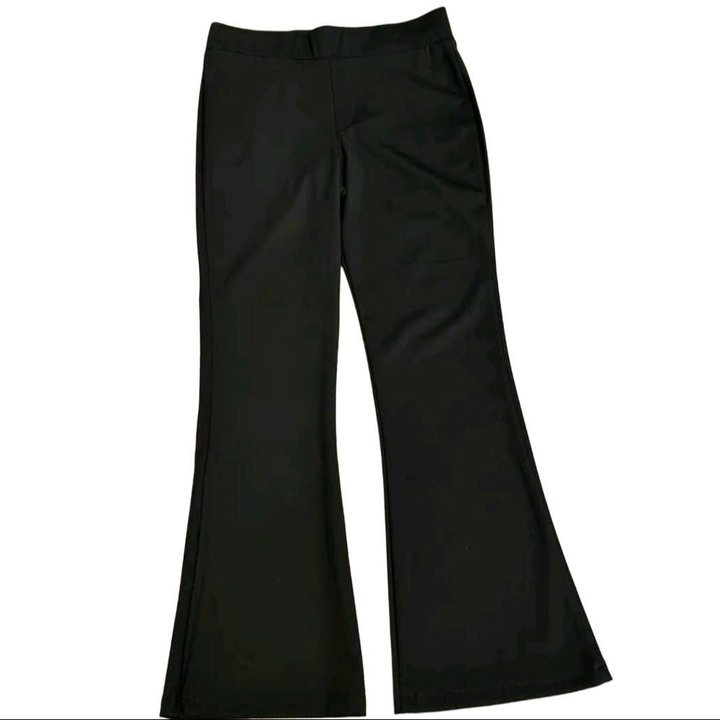 Alternative view of Sét Bộ Quần Ống Loe Cạp Cao Tôn Dáng + Mix Áo Thun Tăm Lạnh Croptop Trơn