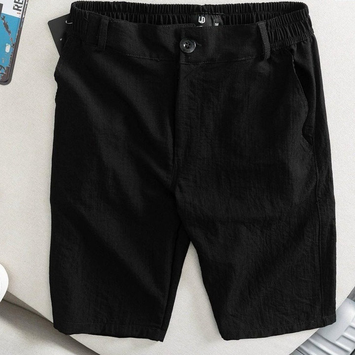 Alternative view of Quần Short, Quần Ngố Nam Chất Vải Đũi Dày Dặn Cạp Cúc Co Giãn - Men's Style