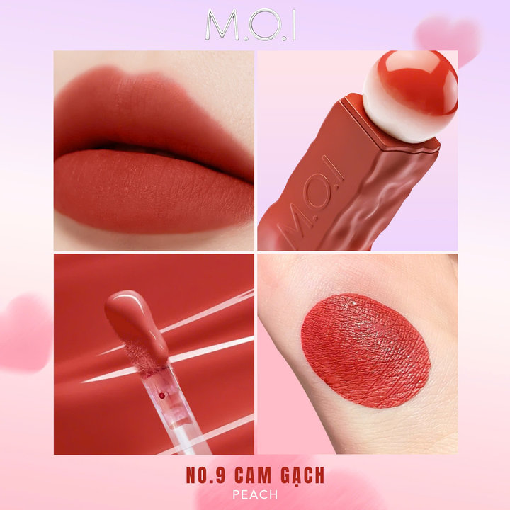 M.o.i - Son Tint Lì Cotton Candy No.09 Peach - Cam Gạch