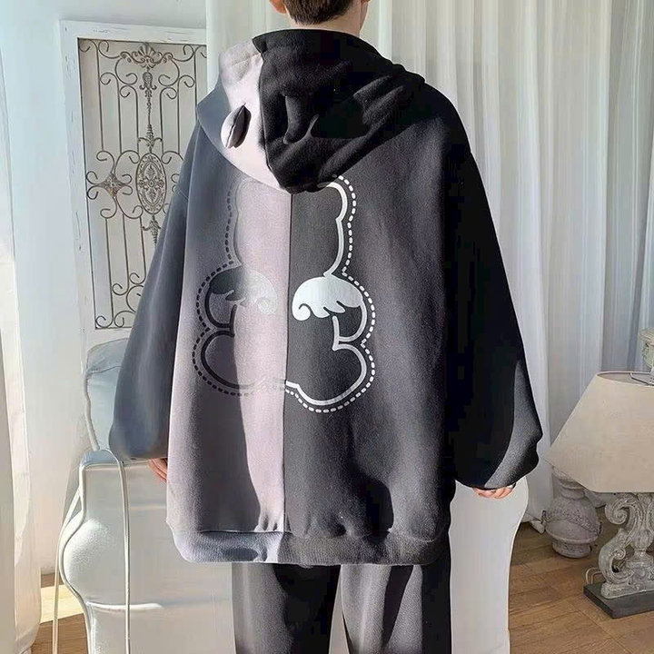 Alternative view of Áo Khoác Nỉ Form Rộng Phối 2 Màu In Hình Gấu Unisex Nam Nữ Mẫu Mới Tp654 - Golden Dream