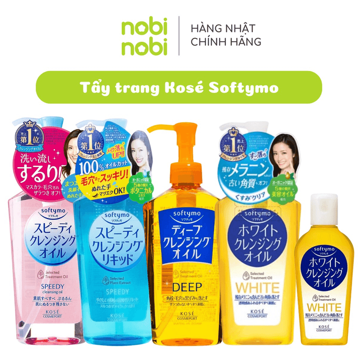 (chính Hãng) Dầu Tẩy Trang Kose Softymo Làm Sạch Sâu Và Dưỡng Trắng Mịn