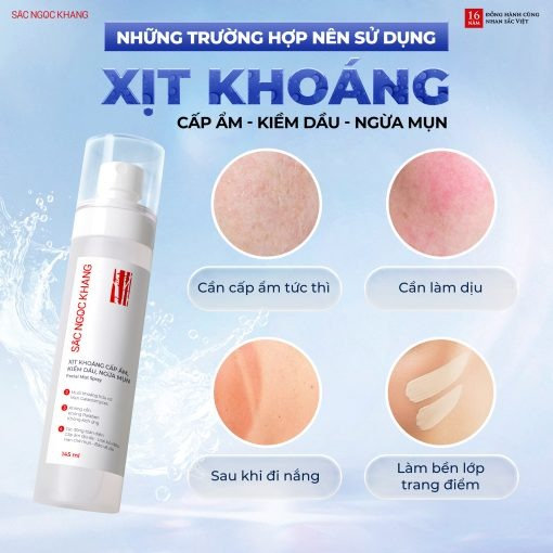 Alternative view of Xịt Khoáng Cấp Ẩm, Kiềm Dầu, Ngừa Mụn