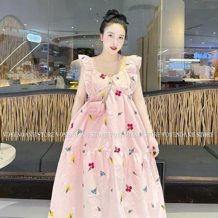 Đầm Baby Lụa Chéo Tay Cánh Tiên Bt74ty-nana House