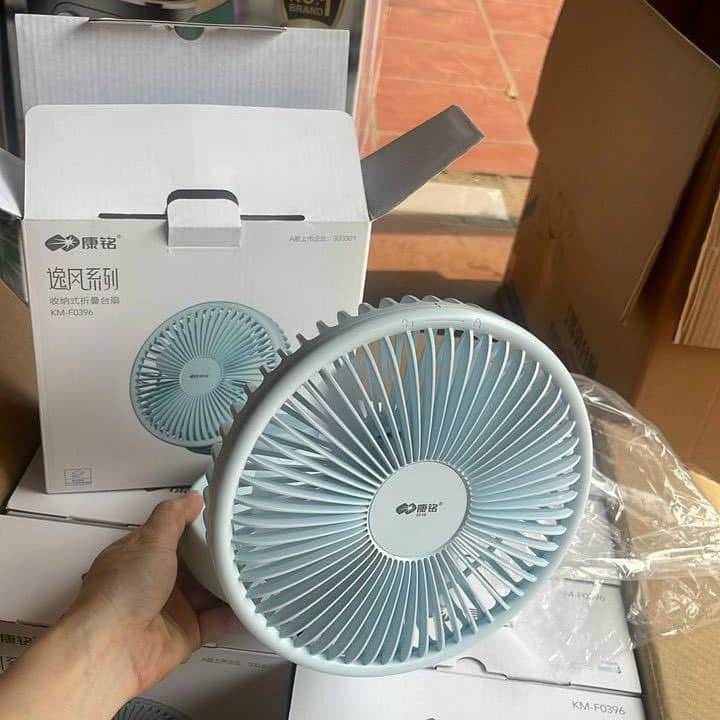 Quạt Sạc Tích Điện Km-f0396 Gấp Gọn Nhỏ Gọn Siêu Xinh