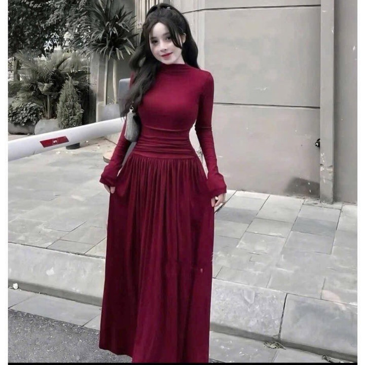 Sét Váy Tăm Lạnh Form Rộng Cổ Lọ Bt89uy-sam Store