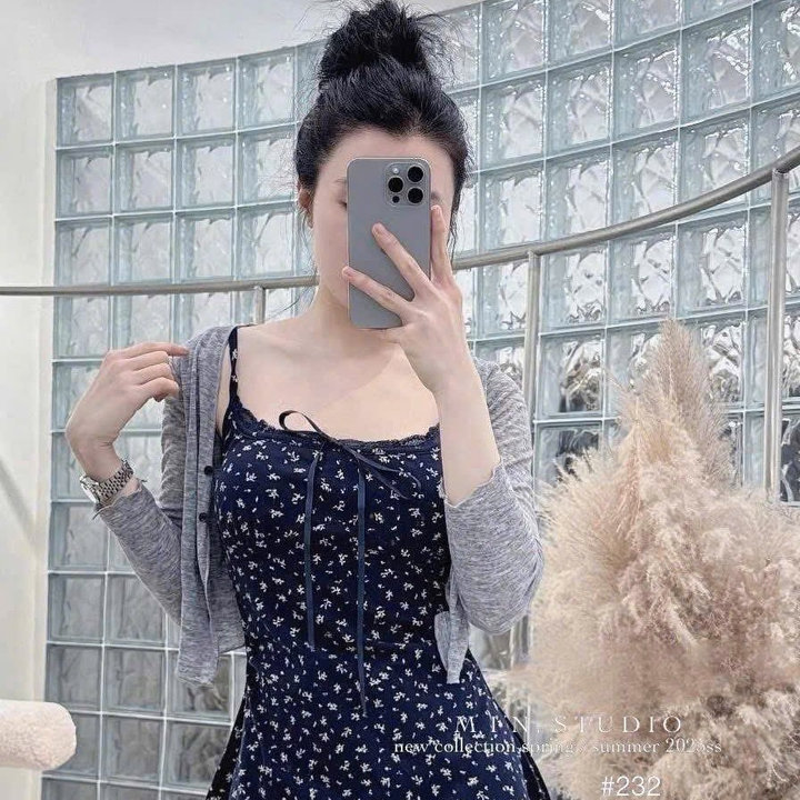 Alternative view of Set Đầm Body Dáng Dài In Full Kèm Áo Khoác Bt90nj-sam Store