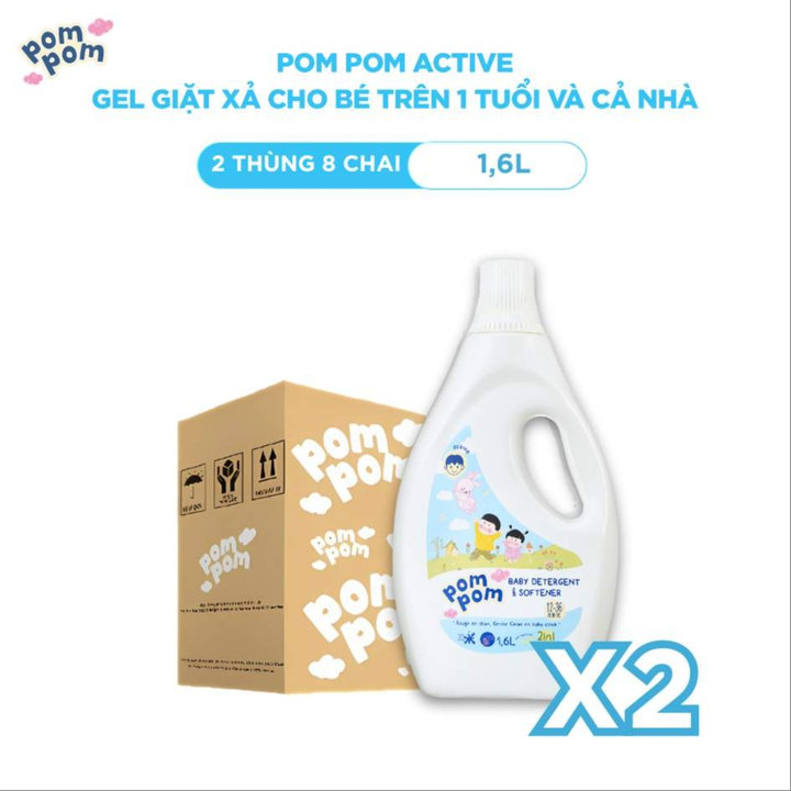 Alternative view of [2 Thùng 8 Chai 1.6l] - Dùng Cho Cả Nhà - Gel Giặt Xả 2in1"lành" - Tích Hợp Kháng Khuẩn An Toàn Cho Đồ Lót