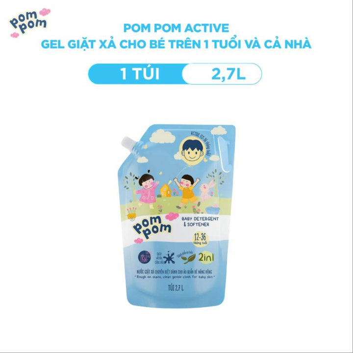 Alternative view of Túi 2.7l- Dành Cho Cả Nhà - Gel Giặt Xả 2in1"lành" - Sạch Sâu Vết Bẩn - Dưỡng Mới Vải - Lưu Hương Tích Hợp Kháng Khuẩn An Toàn Cho Đồ Lót