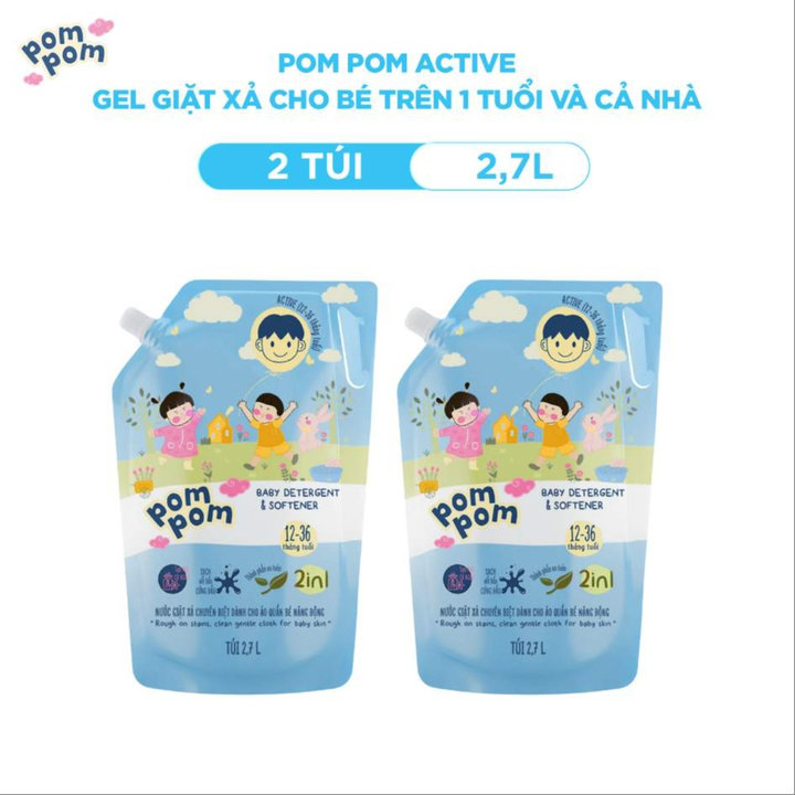 Alternative view of [combo 2 Túi 2.7l] - Dành Cho Cả Nhà - Gel Giặt Xả 2in1"lành"- Sạch Sâu Vết Bẩn - Dưỡng Mới Vải - Lưu Hương Tích Hợp Kháng Khuẩn An Toàn Cho Đồ Lót