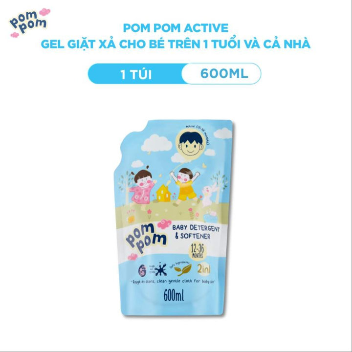Alternative view of Túi 600ml- Dành Cho Cả Nhà - Gel Giặt Xả 2in1"lành"- Sạch Sâu Vết Bẩn - Dưỡng Mới Vải - Lưu Hương Tích Hợp Kháng Khuẩn An Toàn Cho Đồ Lót