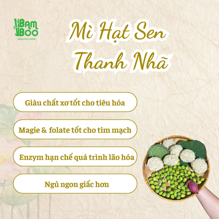 Alternative view of Mì Hạt Sen Sấy Lạnh Tự Nhiên 250g - Bamboo