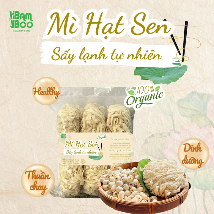 Mì Hạt Sen Sấy Lạnh Tự Nhiên 250g - Bamboo
