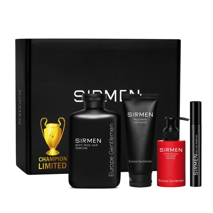 Giftbox Manc Club Sirmen Sữa Tắm Gội Nam - Sữa Rửa Mặt Nam - Dung Dịch Vệ Sinh Và Nước Hoa Nam 10ml