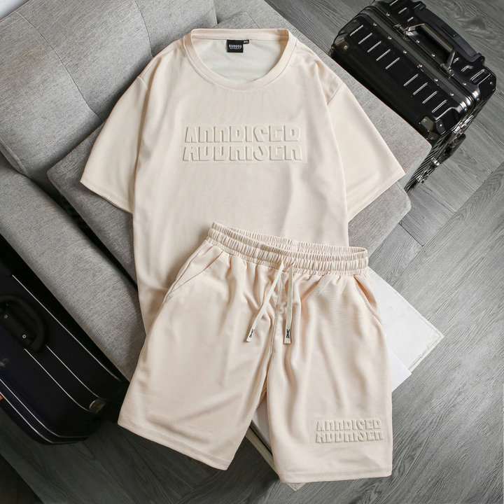 Bộ Thể Thao Nam Vải Thun Xốp Dập Họa Tiết Vân Nổi Thấm Hút Mồ Hôi - Men’s Style