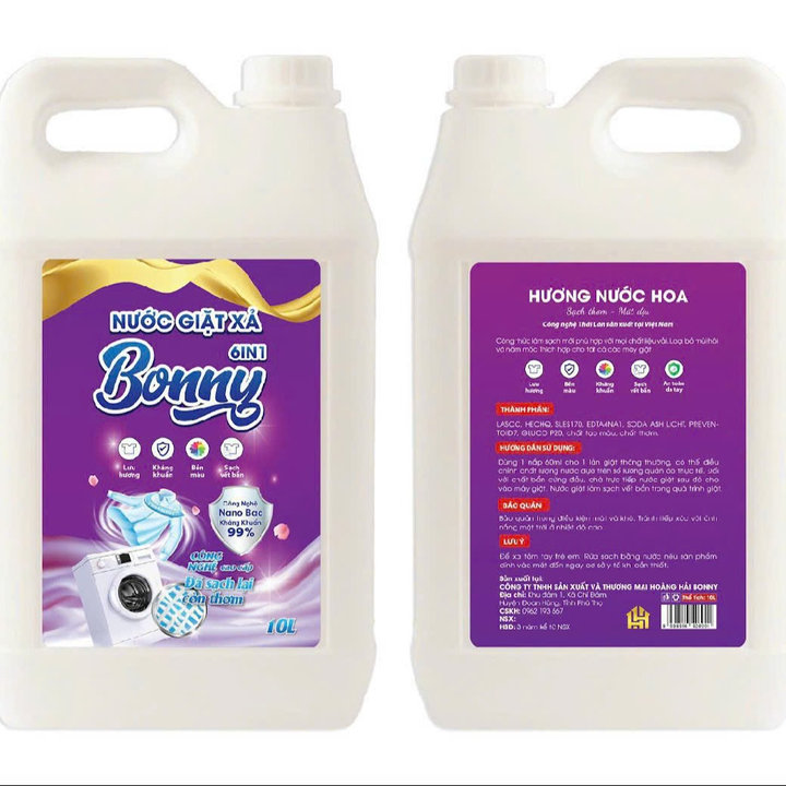 Alternative view of Nước Giặt Xả Đậm Đặc Bonny 6 Trong 1 Hương Thơm Quyến Rũ Loại Can 5l - Thời Trang Hc
