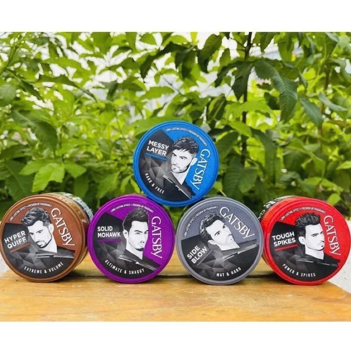 Sáp Vuốt Tóc Nam Gatsby Styling Wax Hard Free I Mat Hard I Power Strikes I Ultimate Shaggy 75g -gdn