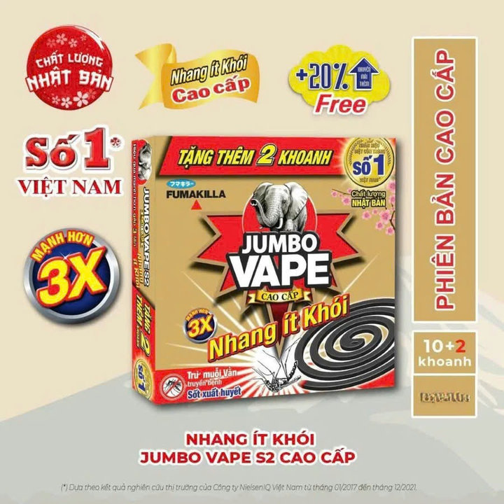 Lốc 5 Hộp Nhang S2 Cao Cấp Jumbo(thương Hiệu Nhật Bản) Ngoài Ra Một Hộp Được Tặng Thêm 2 Khoanh - Gdn