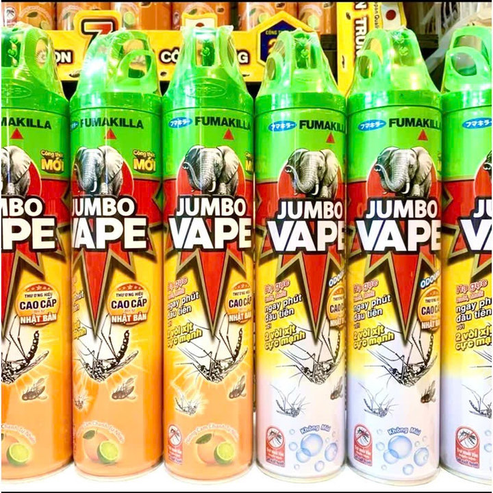 Xịt Trừ Muỗi Jumbo Vape Hương Chanh Tự Nhiên Và Không Mùi Mới 600 Ml -gdn