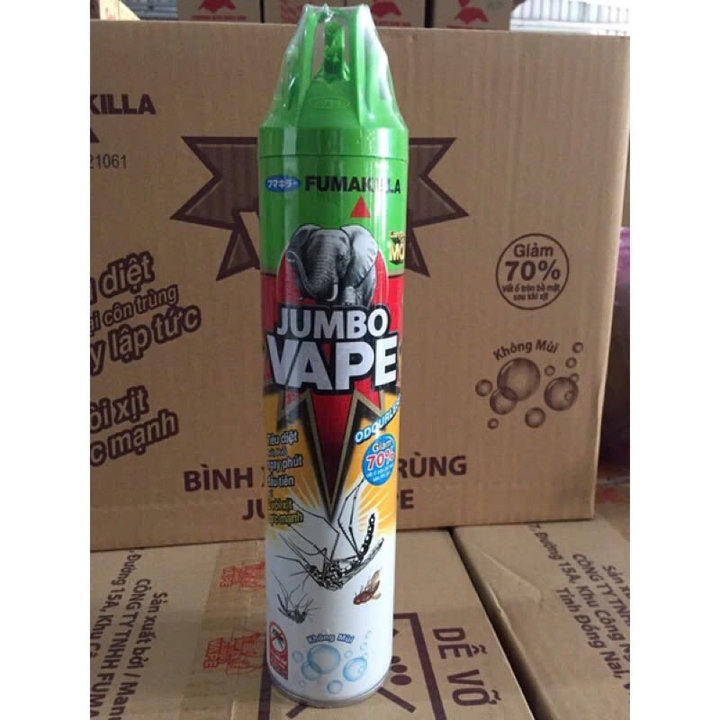 Alternative view of Xịt Trừ Muỗi Jumbo Vape Hương Chanh Tự Nhiên Và Không Mùi Mới 600 Ml -gdn