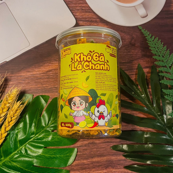 Alternative view of Khô Gà Lá Chanh Yumi Đồ Ăn Vặt Khô Gà Xé Sợi Chua Cay Thơm Ngon