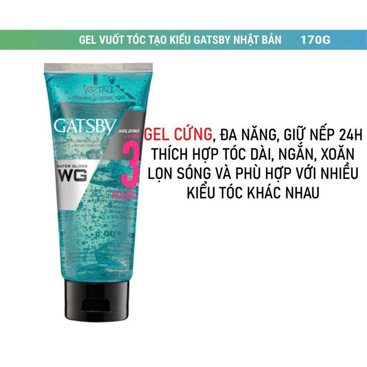 Alternative view of [chính Hãng] Gel Vuốt Tóc Gatsby Water Gloss Gel Giúp Cứng Tóc, Dễ Dàng Tạo Kiểu -gdn
