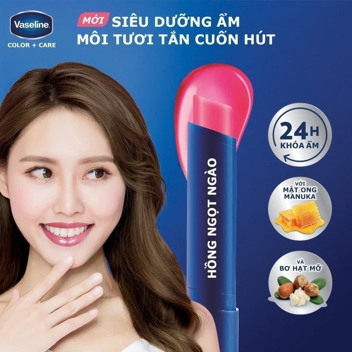 Son Dưỡng Môi Có Màu Vaseline Colour+care Kissing Red 3g -gdn