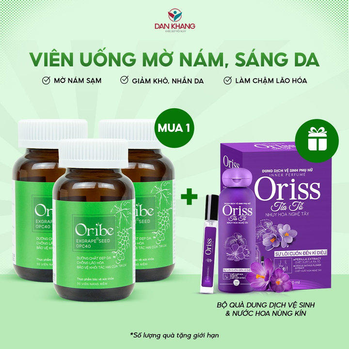 Combo 3 Hộp Viên Uống Trắng Da Sạch Nám Chống Lão Hóa - Oribe