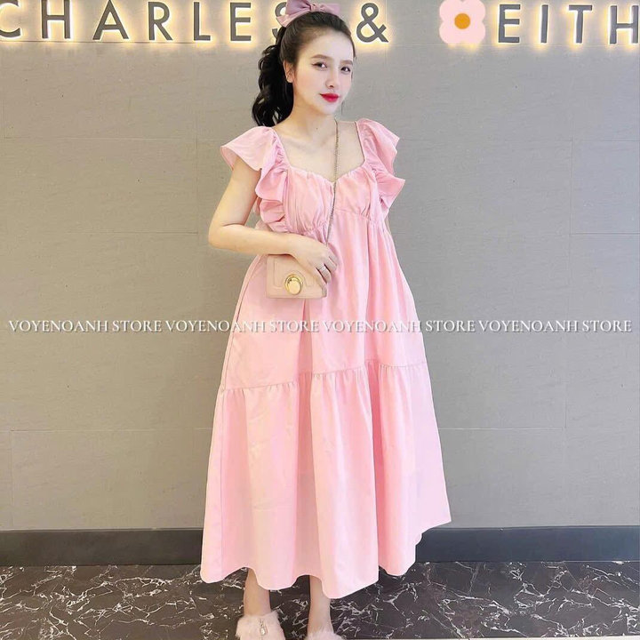 Alternative view of Đầm Maxi Lụa Tay Cánh Tiên Bt68rt-sam Store