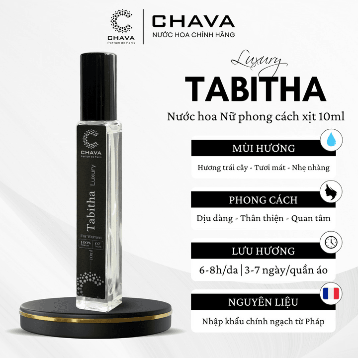 Nước Hoa Nữ Mini Luxury Tabitha 10ml Phong Cách Xịt - Chava