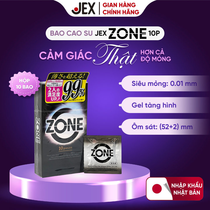 Bao Cao Su Jex- Zone 10p Hộp 10 Bao