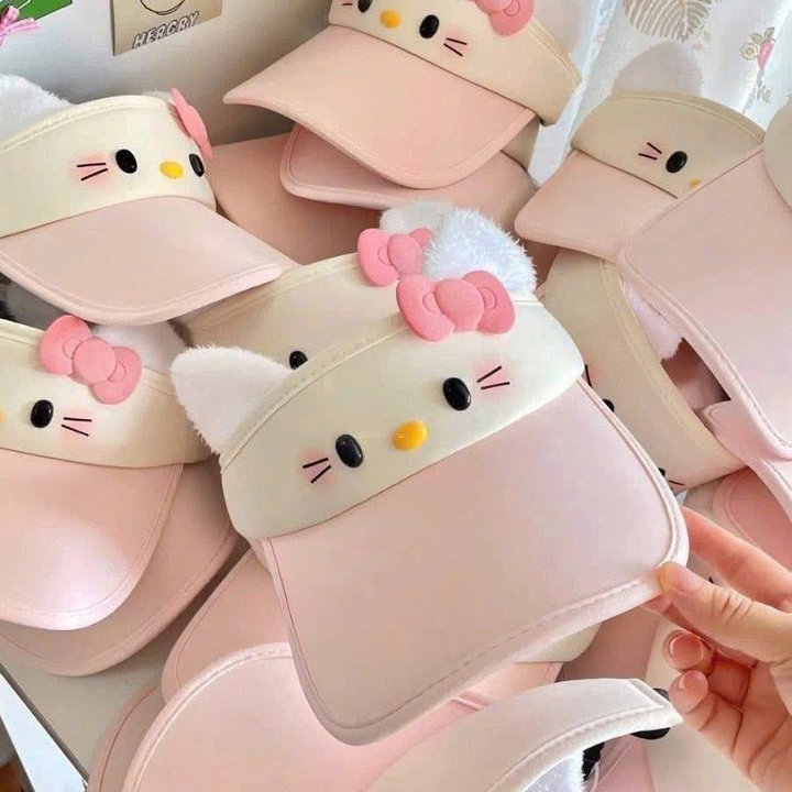 Alternative view of Mũ Nửa Đầu Hellokitty Cho Mùa Hè Siêu Dễ Thương