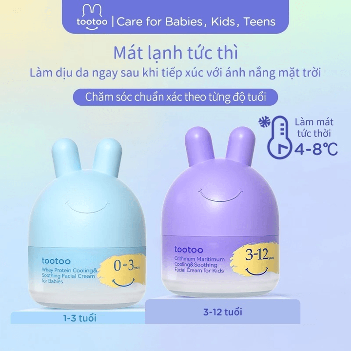 Kem dưỡng da mặt tootoo kids crithmum maritimum làm mát & dịu da cho trẻ em 0-13 Tuổi (45g)