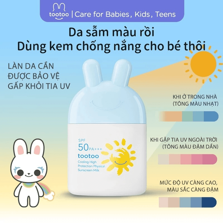 Alternative view of Kem Chống Nắng Vật Lý Cho Bé Tootoo Spf50/pa+++ Mát Lạnh Bảo Vệ Tối Đa Tia Uva/uvb Dưỡng Ẩm An Toàn Cho Bé