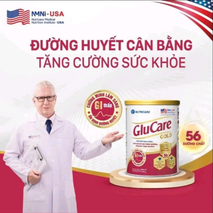 Sữa Glucare Gold 850g Dành Cho Người Tiểu Đường Hộp 850g - Nutricare