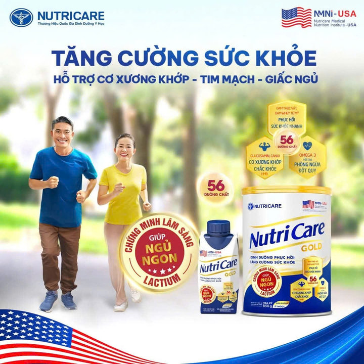 Sữa Nutricare Gold Phục Hồi Bồi Bổ Cơ Thể 850g - Nutricare