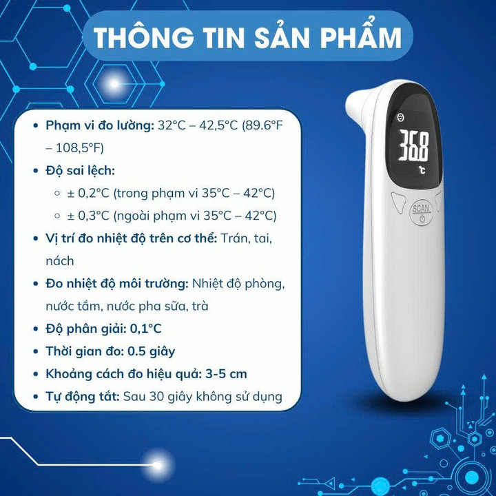 Alternative view of Máy Đo Nhiệt Độ, Nhiệt Kế Điện Tử Hồng Ngoại Ew-005 - Gdn