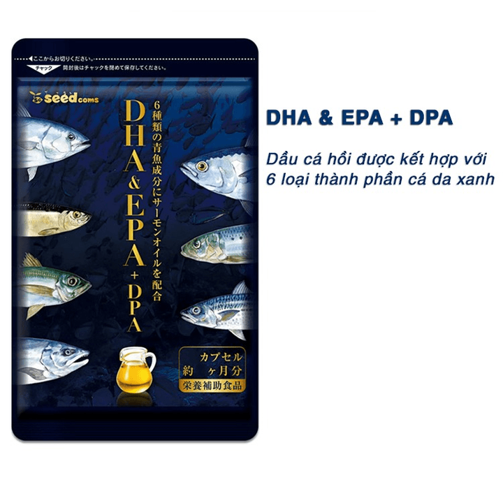 Dầu Cá Bổ Sung Dha- Epa Seedcoms Từ Nhật Bản