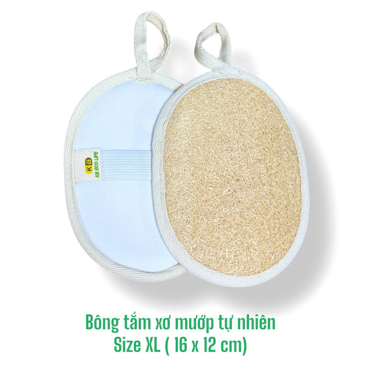 Alternative view of Bông Tắm Xơ Mướp 1 Mặt Xơ - Hình Oval - Size 12*16 -tự Nhiên An Toàn - Kb Ecolife