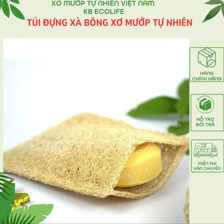 Alternative view of Túi Đựng Xà Phòng Xơ Mướp -có Viền Vải – Làm Sạch Tự Nhiên, Dưỡng Da Hiệu Quả - Kb