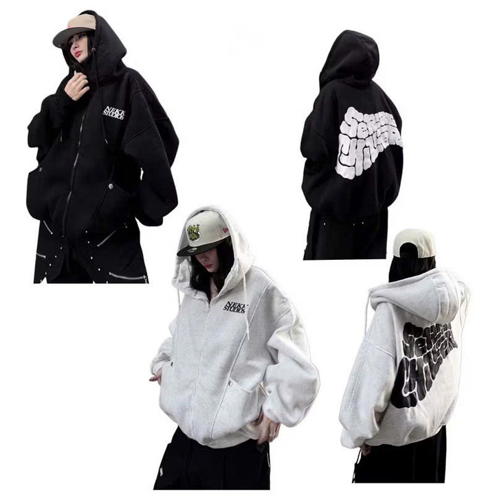 Alternative view of Áo Khoác Nỉ Form Boxy Unisex Nam Nữ In Nổi Chữ Nekkkk Tp600 - Golden Dream