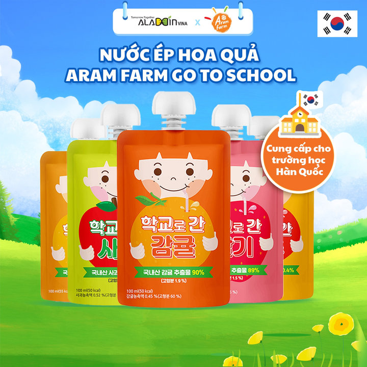 Nước Ép Trái Cây Hữu Cơ Cho Bé 1 Tuổi Aram Farm Bổ Sung Vitamin, Tăng Hấp Thu Dinh Dưỡng, Không Chất Bảo Quản